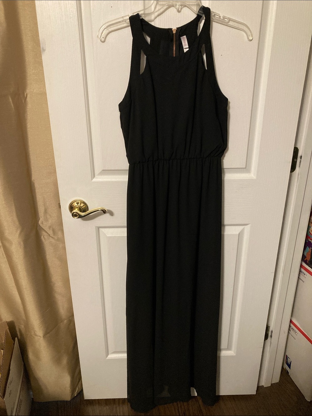 50% off in 3+ bundle, Xhilaration Black Sleeveless Maxi Dress with Elastic Waist